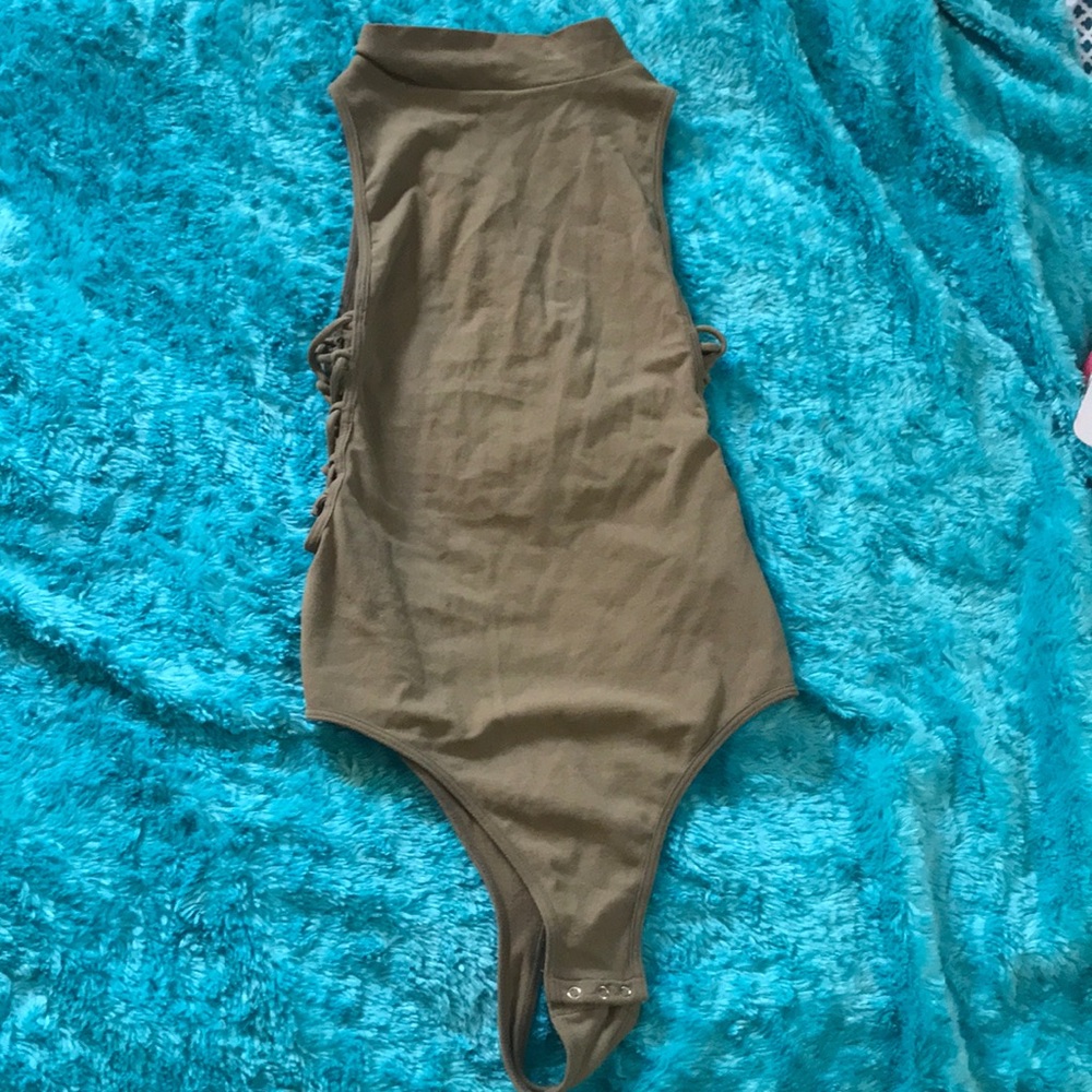 Free people olive green bodysuit